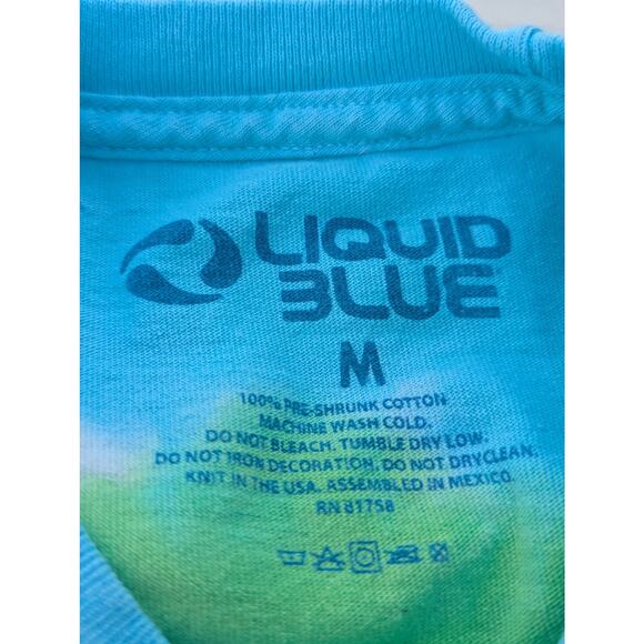 Cheech and Chong's Liquid Blue T-shirt Size M" Chest Tie dye Pre-Owned - Picture 4 of 5